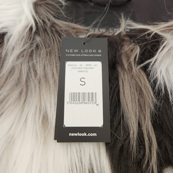 NEW LOOK FAUX FUR COAT SIZE S - Picture 12 of 14